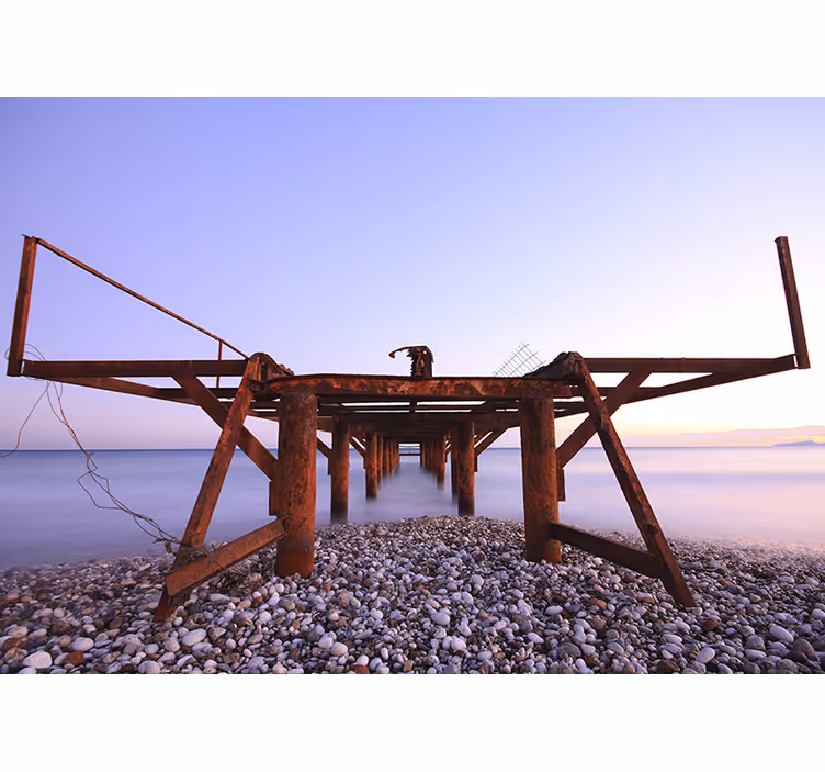 Fototapet peisaje apus rustic de la mal - TenStickers