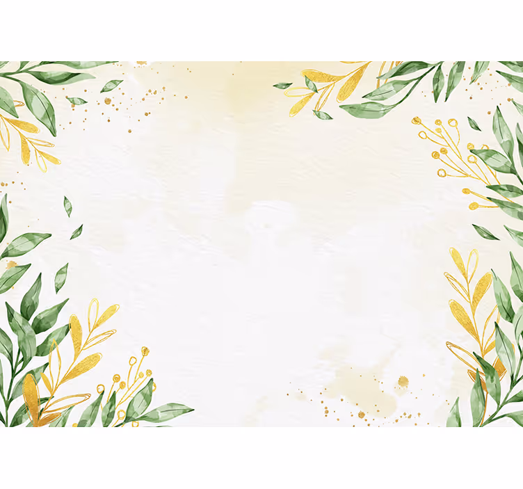 Fototapet cu flori compoziție de frunze botanice - TenStickers