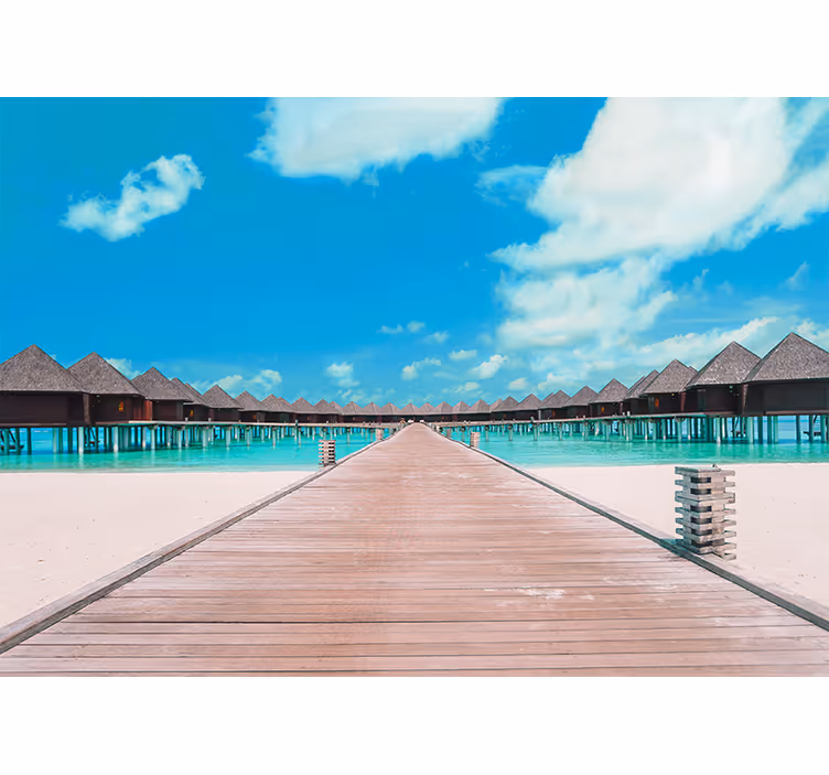 Fototapet peisaje cale tropicală spre doc - TenStickers