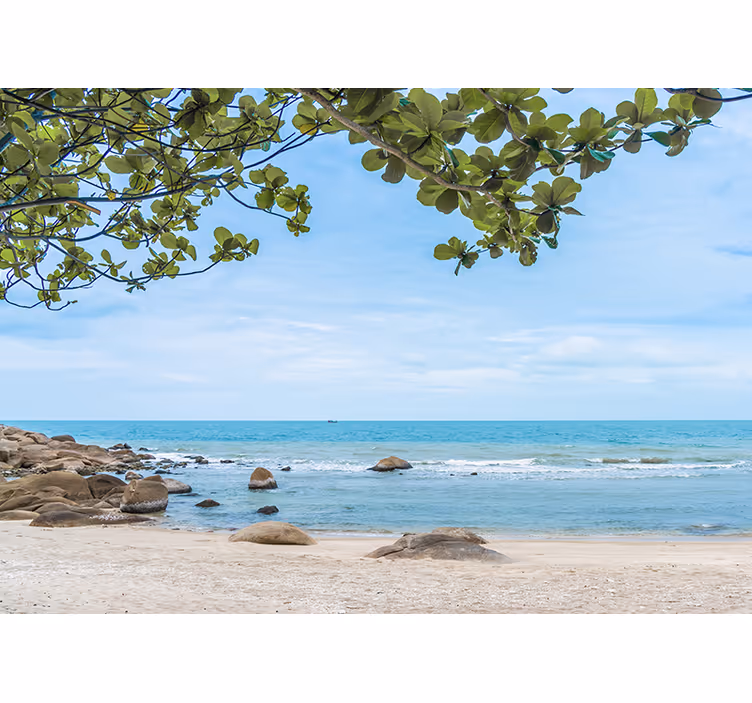 Fototapet natura vedere liniștită la plajă - TenStickers
