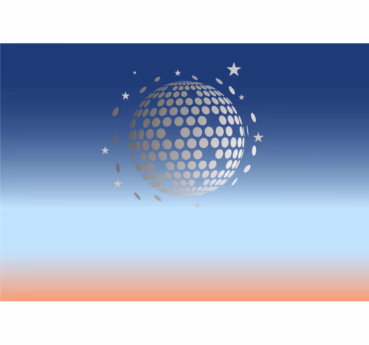Fototapet muzică design bilă disco - TenStickers
