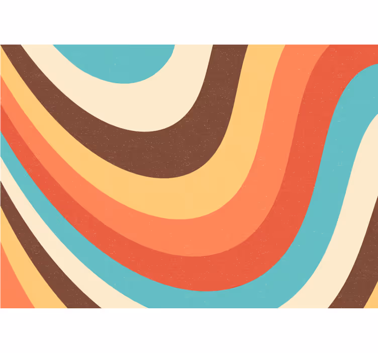Fototapet abstract valuri colorate curbe - TenStickers
