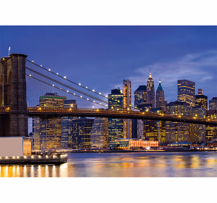 Fototapet new york peisaj cu podul brooklyn - TenStickers