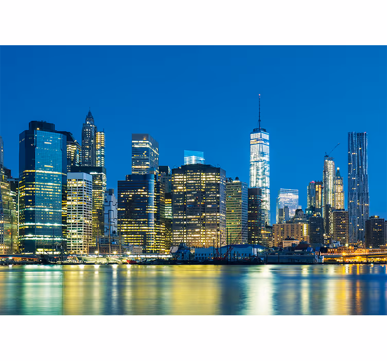 Fototapet new york peisaj nocturn nyc - TenStickers