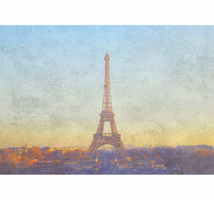 Fototapet paris turnul eiffel la amurg - TenStickers