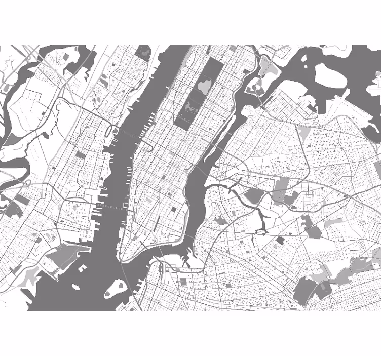Fototapet new york hartă detaliată a orașului - TenStickers