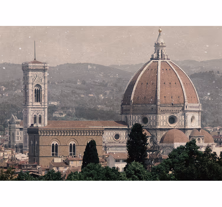 Fototapet de oraș vedere catedrală florența - TenStickers