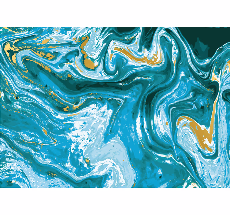 Fototapet abstract valuri turcoaz fluide - TenStickers