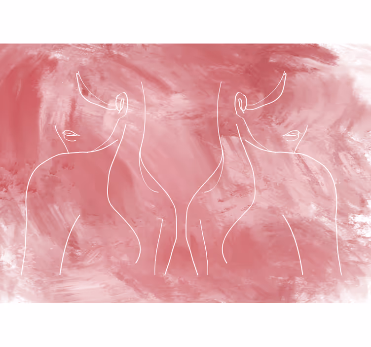 Fototapet arta forme feminine minimaliste - TenStickers