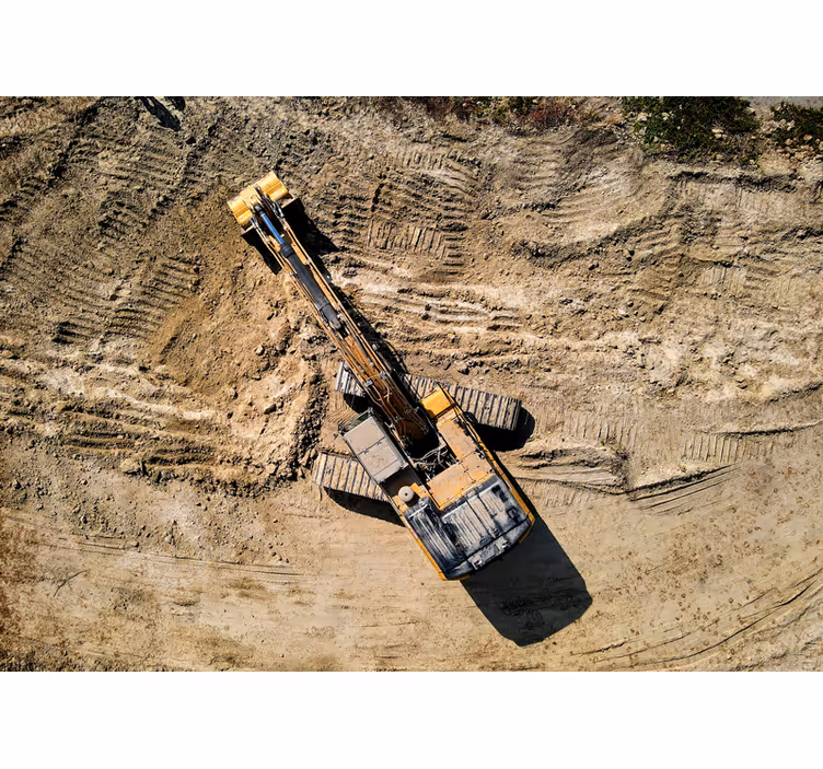 Fototapet vehicule excavator în lucru - TenStickers