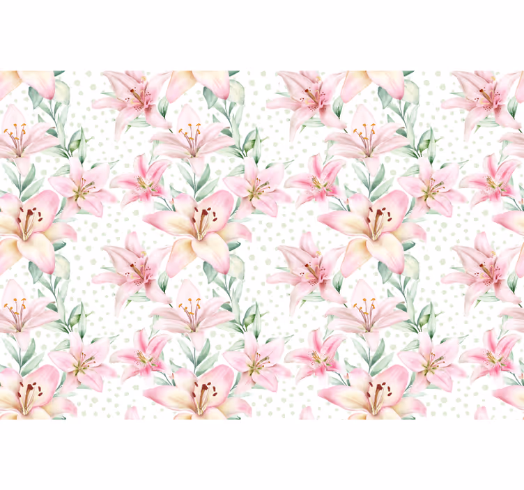Fototapet maci cu flori delicate de crin - TenStickers