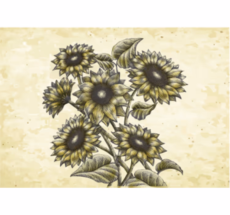 Fototapet cu flori compoziție florală cu floarea-soarelui - TenStickers
