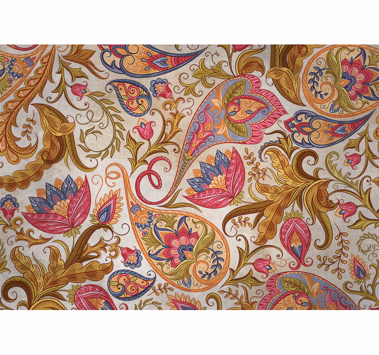 Fototapet cu flori modele paisley florale - TenStickers