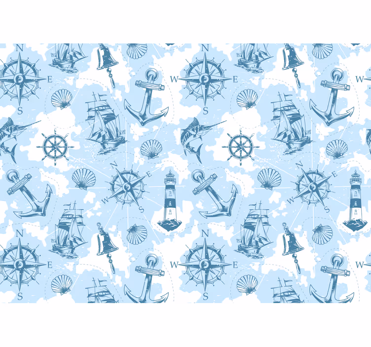 Fototapet peisaje elemente de aventură marină - TenStickers