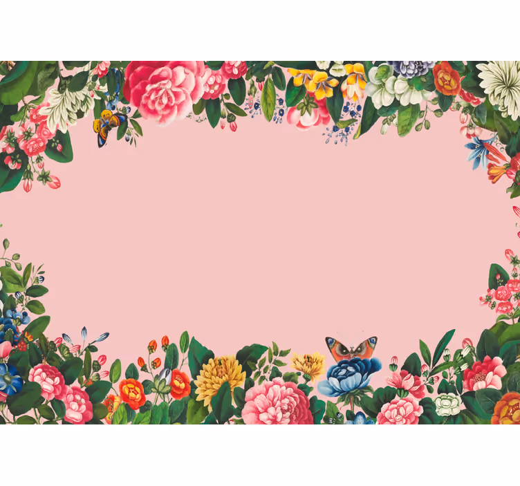 Fototapet cu flori design floral roz elegant - TenStickers