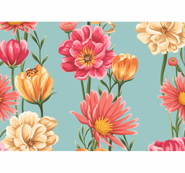 Fototapet cu flori compoziție florală colorată - TenStickers