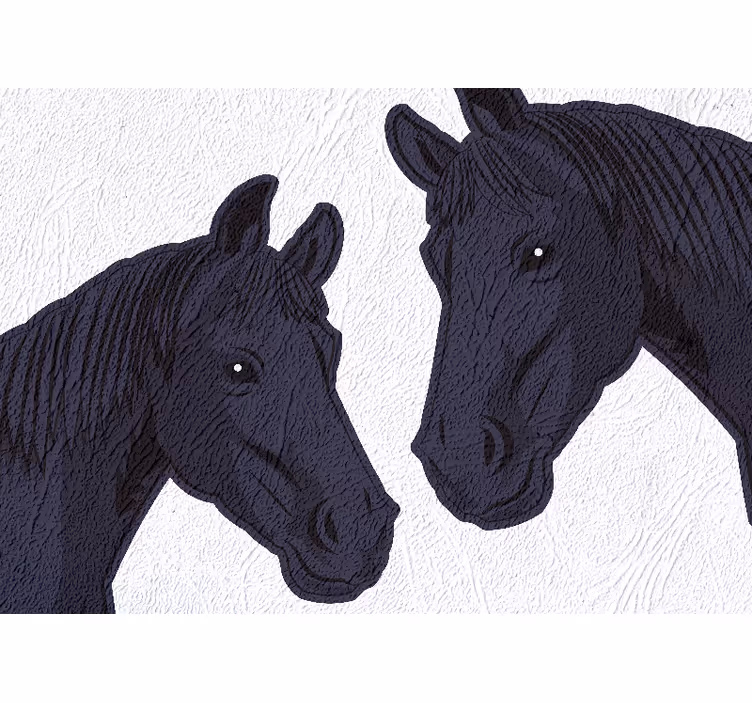 Fototapet animale profil elegant de cai - TenStickers