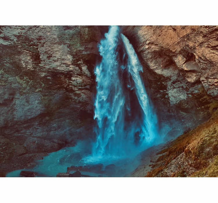 Muntele fototapet perspectivă mare a cascadelor - TenStickers