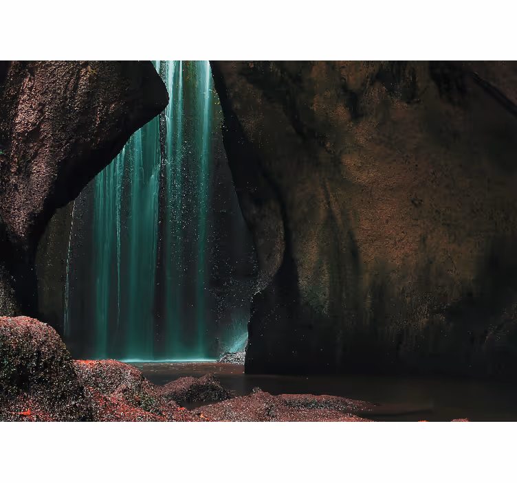 Fototapet natura peisaj cu cascadă tropicală - TenStickers