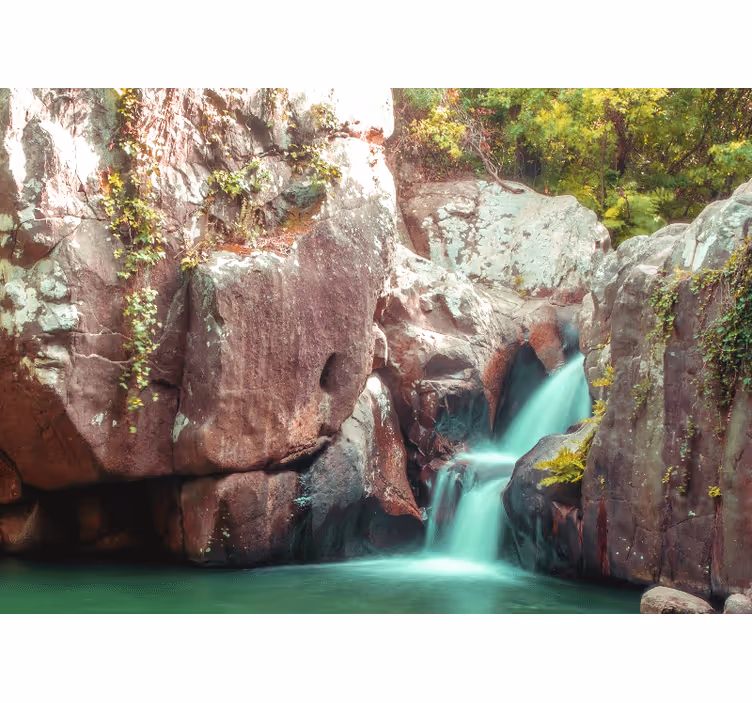Fototapet natura peisaj cu cascade liniștite - TenStickers