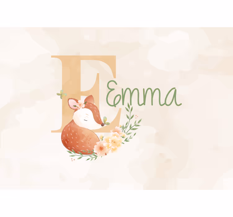 Fototapet pentru copii cu design personalizat vulpe - TenStickers