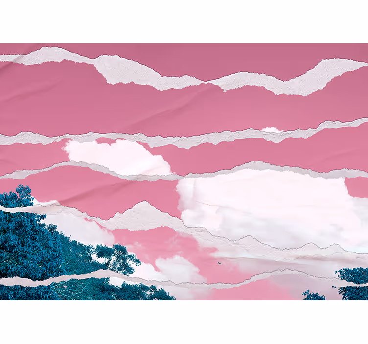 Fototapet abstract straturi de nori sfâșiate - TenStickers