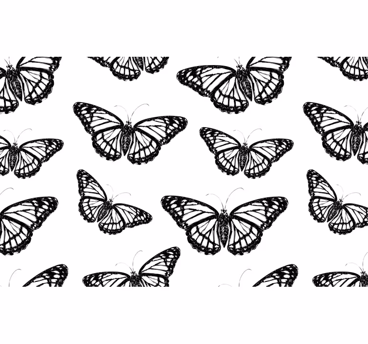 Fototapet animale fluturi negri eleganti - TenStickers