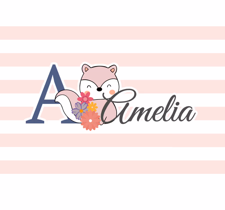 Fototapet pentru copii design cu vulpi adorabile - TenStickers