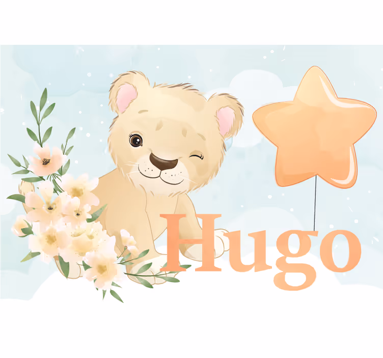 Fototapet animale personaj leu drăgălaș - TenStickers