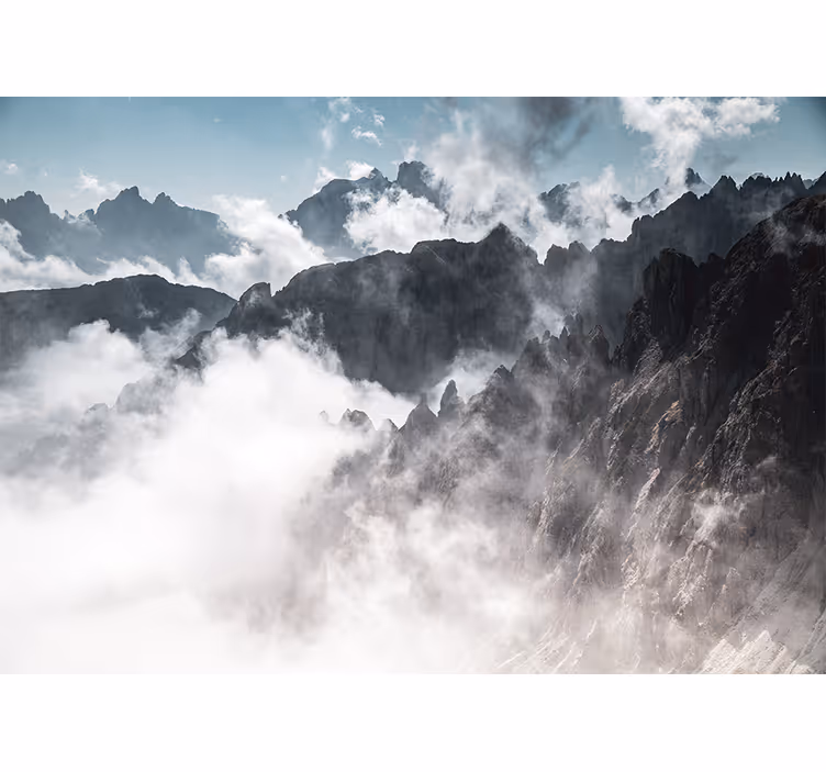 Muntele fototapet silueta vârfului majestic - TenStickers