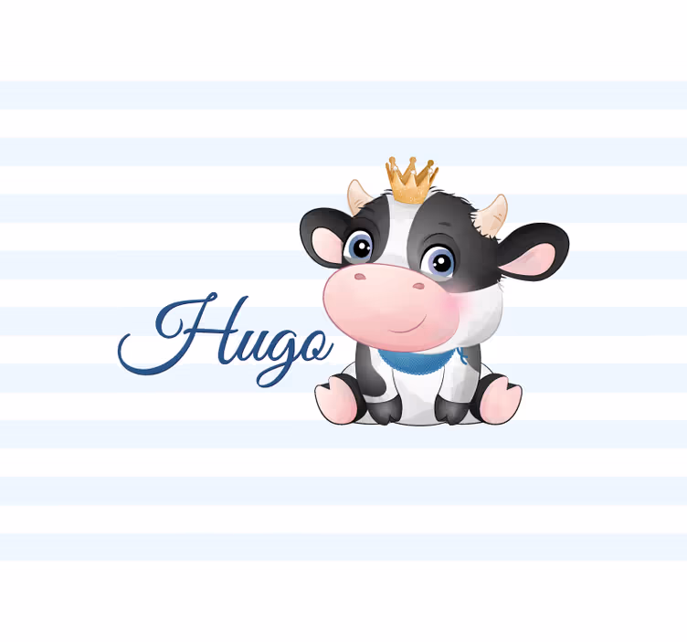 Fototapet persoane vacă drăguță desen animat - TenStickers