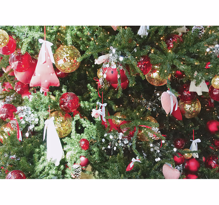 Crăciun fototapet cu ornamente festive de sărbătoare - TenStickers