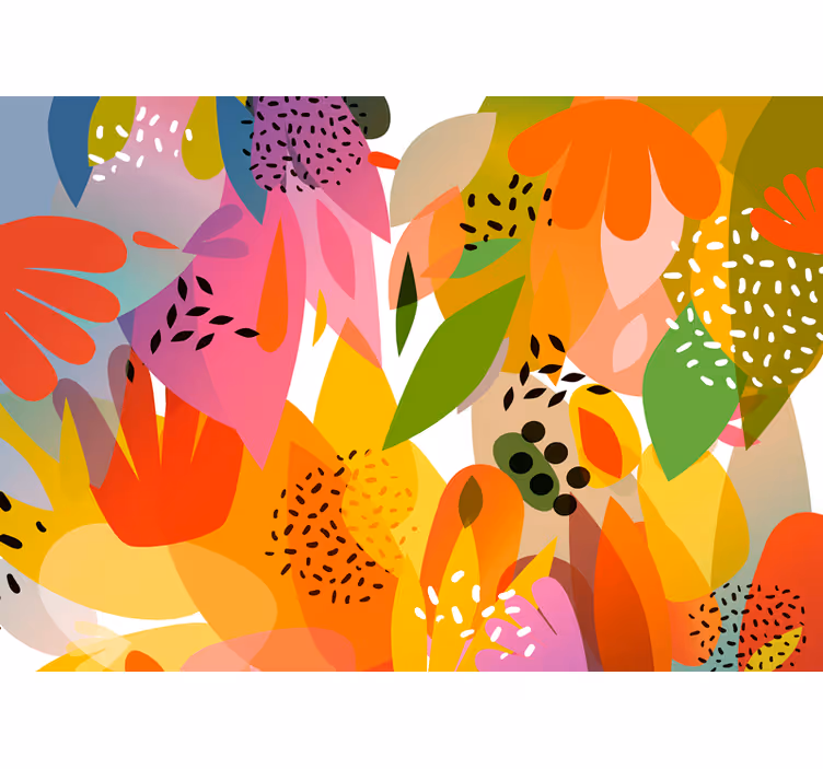 Fototapet cu flori colaj floral colorat - TenStickers