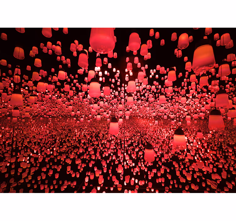 Fototapet abstract iluzia lampioanelor plutitoare - TenStickers