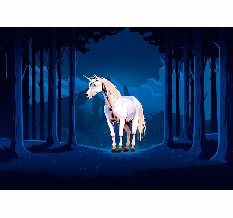 Fototapet de fantezie scenă cu unicorni majestuoși - TenStickers