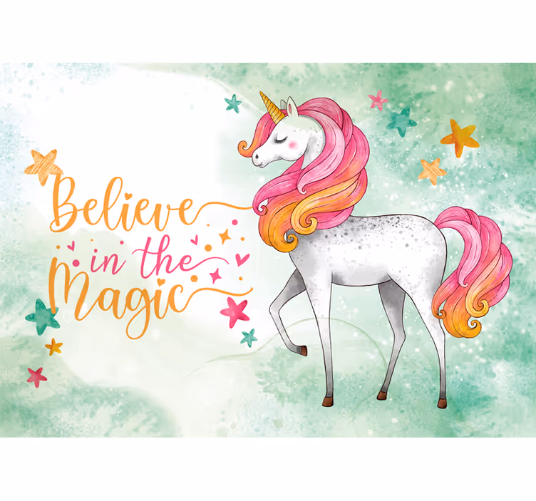 Fototapet de fantezie unicorn în farmec - TenStickers