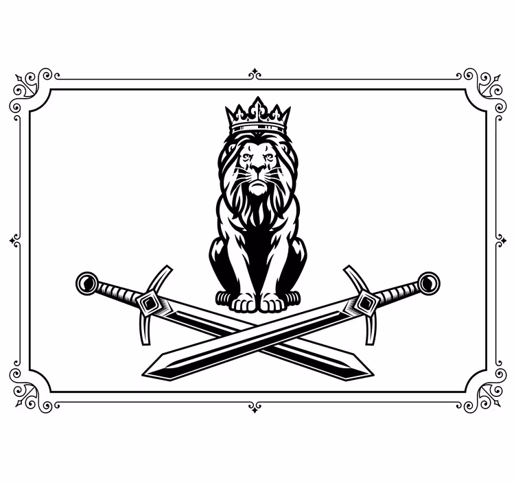 Fototapet leii iconul leului majestic - TenStickers