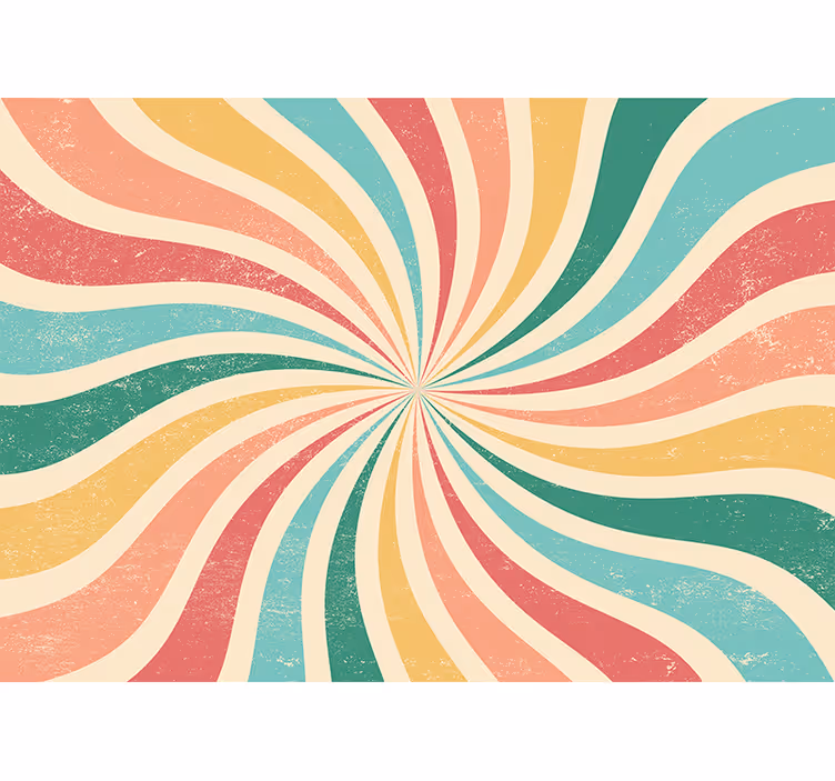 Fototapet 3d valuri colorate în spirală - TenStickers