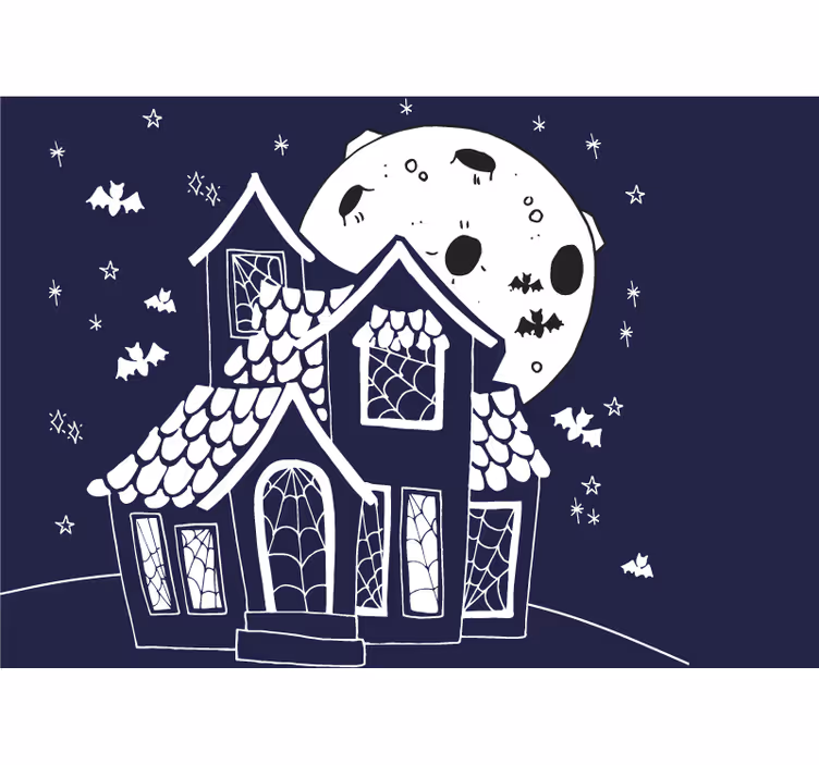 Fototapet halloween casă bântuită spooky - TenStickers
