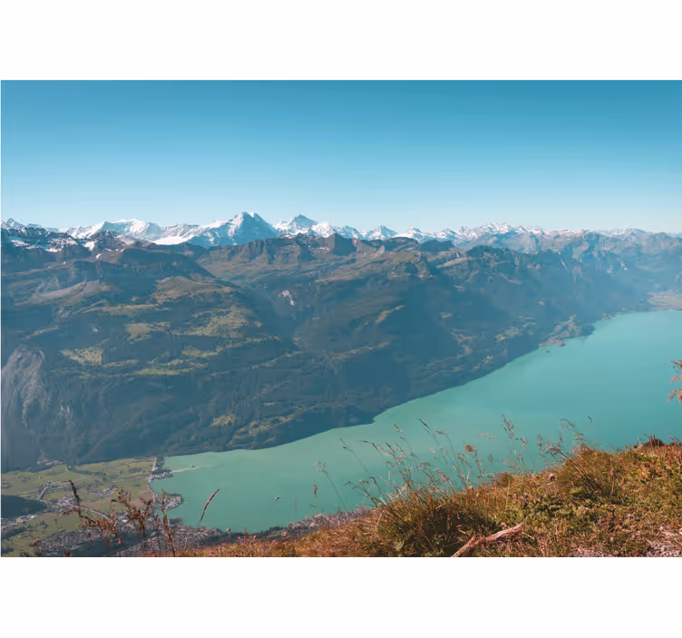 Fototapet peisaje priveliște lac alpine - TenStickers