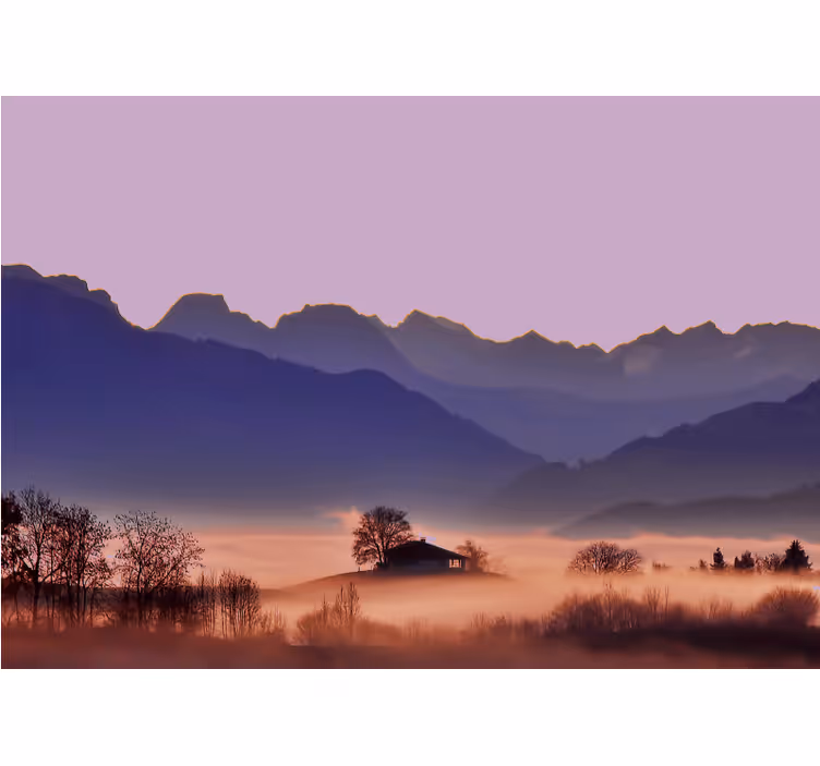 Fototapet peisaje peisaj montan liniștit - TenStickers