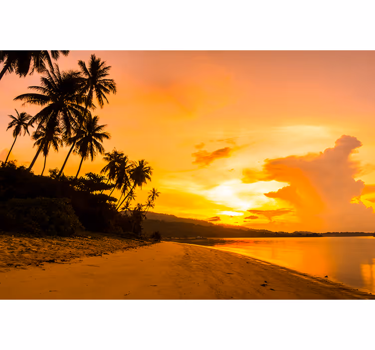Fototapet peisaje serenitatea apusului tropical - TenStickers