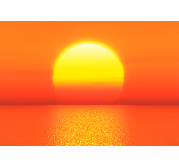 Muntele fototapet reflexia apusului - TenStickers