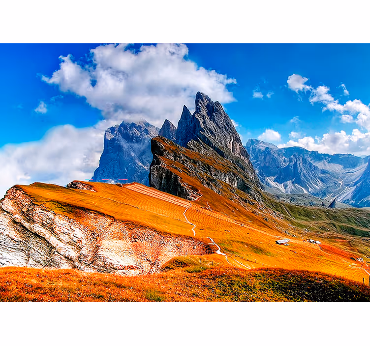 Fototapet peisaje panoramă vârfuri montane - TenStickers