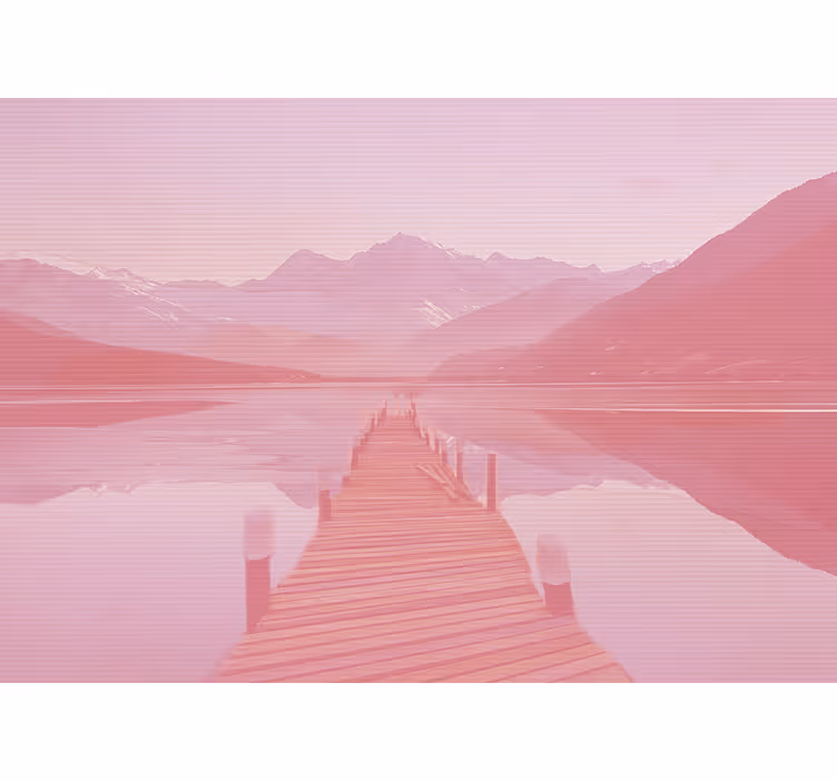 Fototapet peisaje priveliște lac liniștit - TenStickers