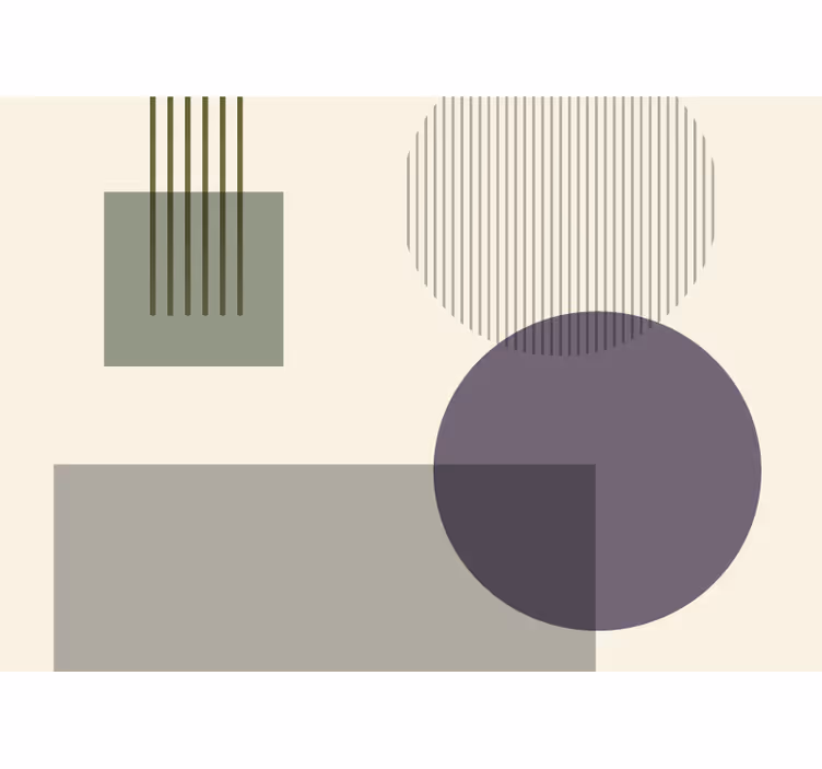 Fototapet abstract joc de forme geometrice - TenStickers