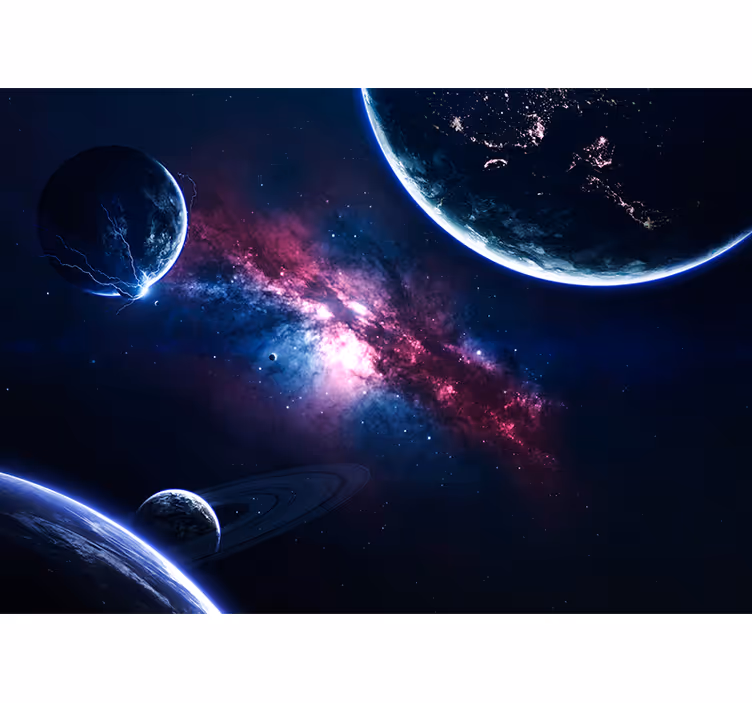 Spațiul fototapet peisaj cosmic galaxie - TenStickers