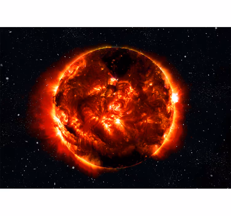 Spațiul fototapet efect de explozie solară - TenStickers