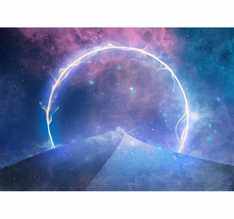 Spațiul fototapet portalul cercului galactic - TenStickers