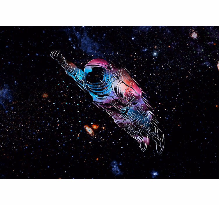 Spațiul fototapet astronaut curajos - TenStickers